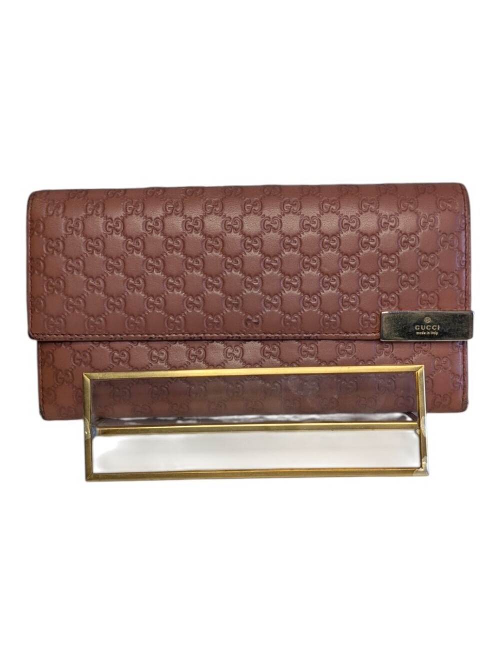 Gucci Microguccissima Continental Wallet, Dusty Rose -EUC w/ COA!